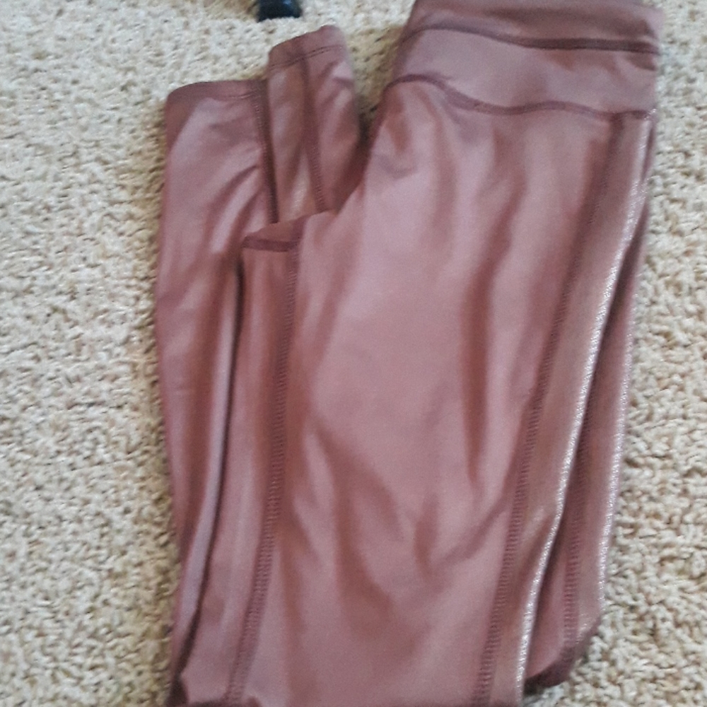 Gold Forever 21 leggings